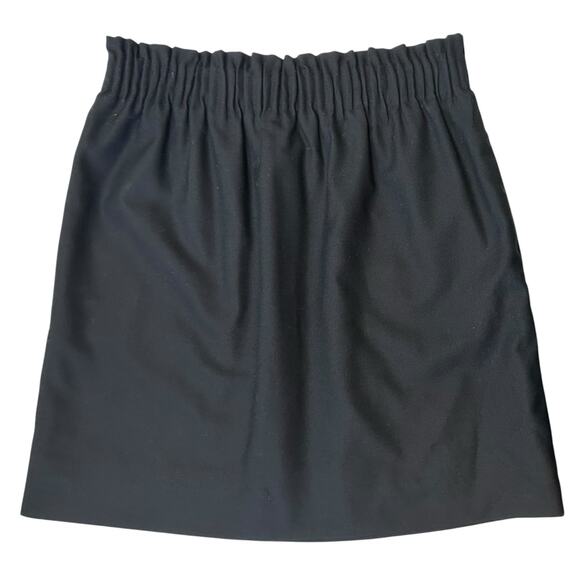 J. Crew Factory Wool Blend Sidewalk Skirt Black Pull On Pockets Size 0 - Picture 4 of 6